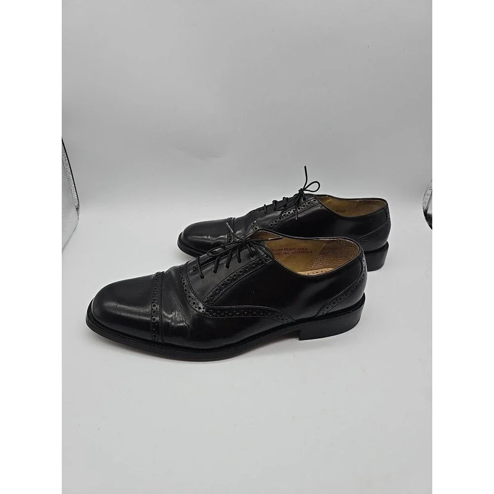 Stacy Adams Tinsley Black Mens 10.5 M Wing Tip Oxford Dress Shoes 23574